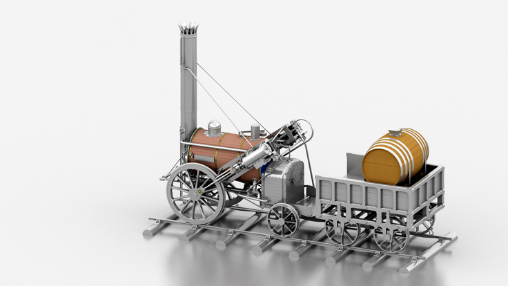 Stephenson’s Rocket steam locomotive